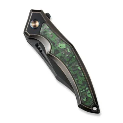 WE Orpheus Folding Knife Bronze/Black/Green Jungle Wear Fat Carbon Handle 20CV Clip Point Black Stonewash Finish WE23009-1 11 WE Orpheus Folding Knife Bronze/Black/Green Jungle Wear Fat Carbon Handle 20CV Clip Point Black Stonewash Finish WE23009-1 -Knife Gear Shop WE23009 1 Orpheus 4 75037.1695930526