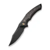 WE Orpheus Folding Knife Black/Copper Titanium Copper Foil/Carbon Fiber Inlay Handle 20CV Clip Point Black Stonewash Finish WE23009-3