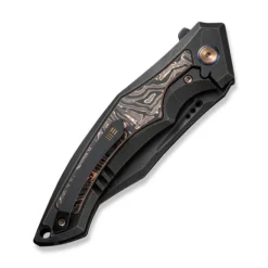 WE Orpheus Folding Knife Black/Copper Titanium Copper Foil/Carbon Fiber Inlay Handle 20CV Clip Point Black Stonewash Finish WE23009-3 -Knife Gear Shop WE23009 3 Orpheus 5 18633.1695943657