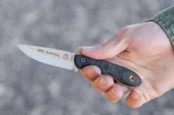 Tops Knives Mini Scandi Survival Fixed Blade Knife Black Micarta Handle Tan Blade MSK-SURV -Knife Gear Shop a8890f8d 5369 41ee a8a2 c5e0fbe917cb 10580.1682707144