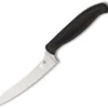 Spyderco Z-Cut Kitchen Knife Black Polypropylene Handle CTS-BD1 Plain Edge Satin Finish K14PBK