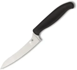 Spyderco Z-Cut Kitchen Knife Black Polypropylene Handle CTS-BD1 Plain Edge Satin Finish K14PBK